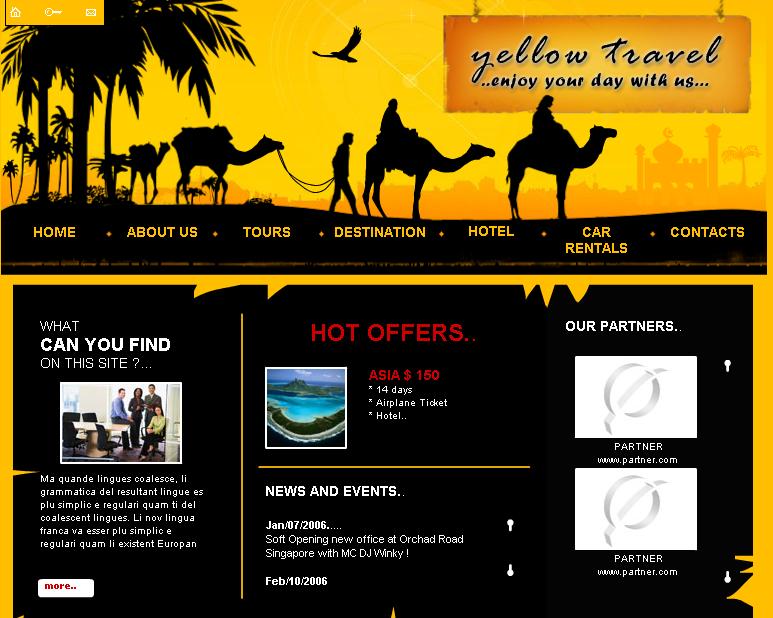 Contoh Webesite Travel & Hotel  Web Design